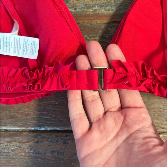 Kate Spade Mini Ruffle French Bikini Top in Red ~ Size XL 💛🍄 - Picture 3 of 5